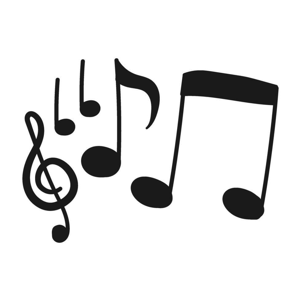 Flat Musical Notes Illustration vector