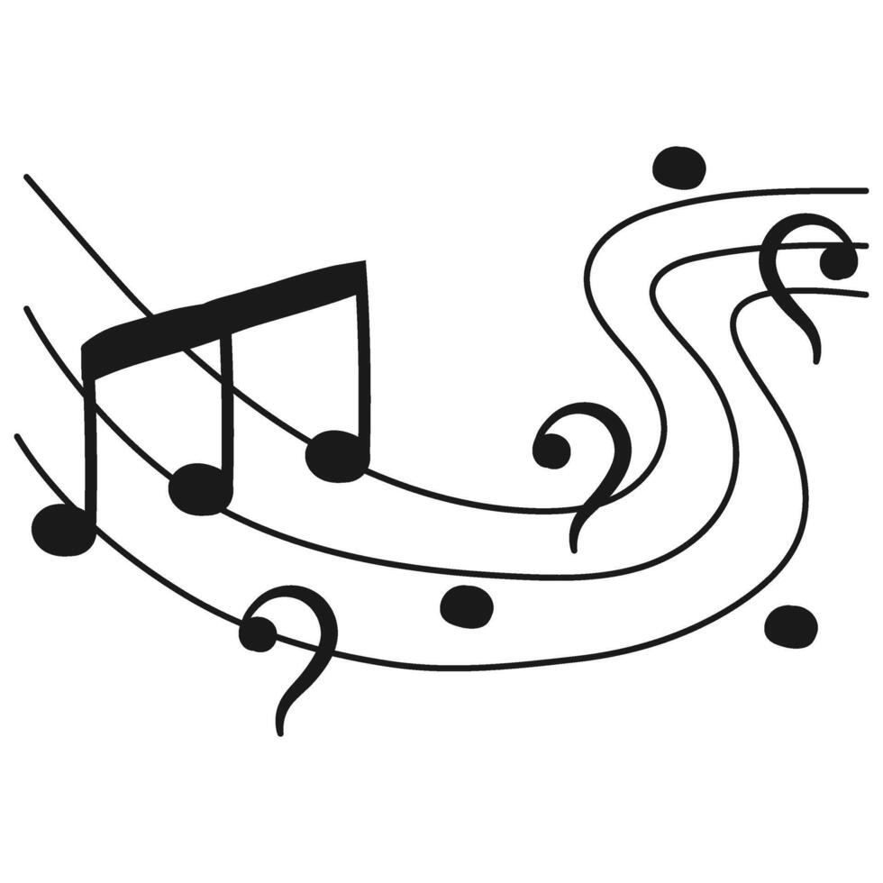Flat Musical Notes Illustration vector