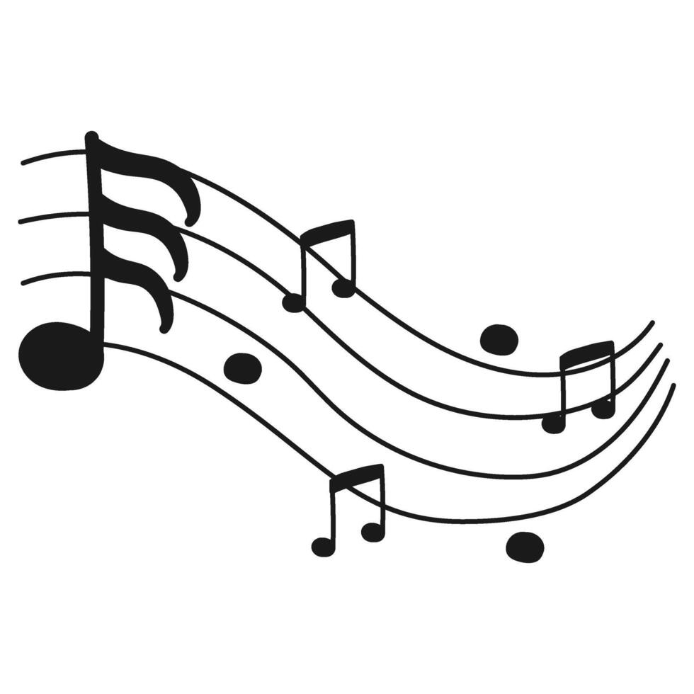 Flat Musical Notes Illustration vector