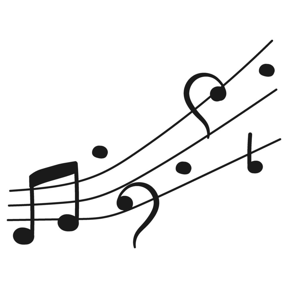 Flat Musical Notes Illustration vector