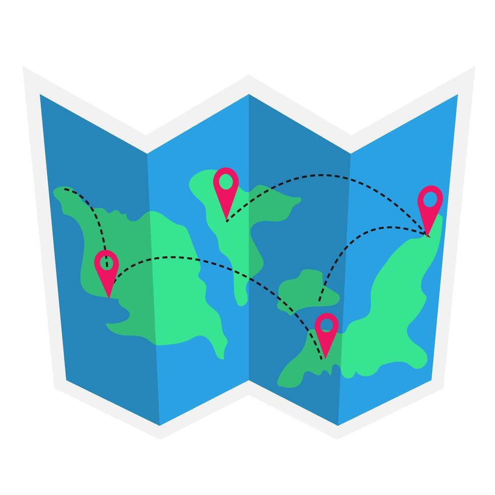Travel Map Illustration vector