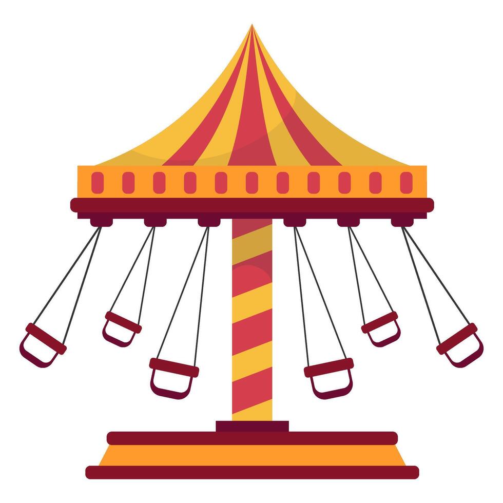 Funfair Carnival Swings Illustration vector