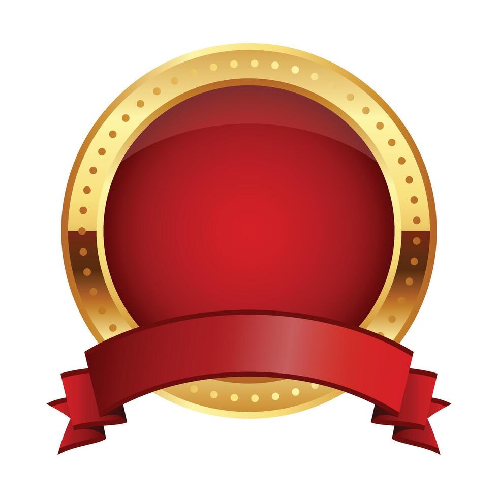 Luxury Golden Red Badge vector
