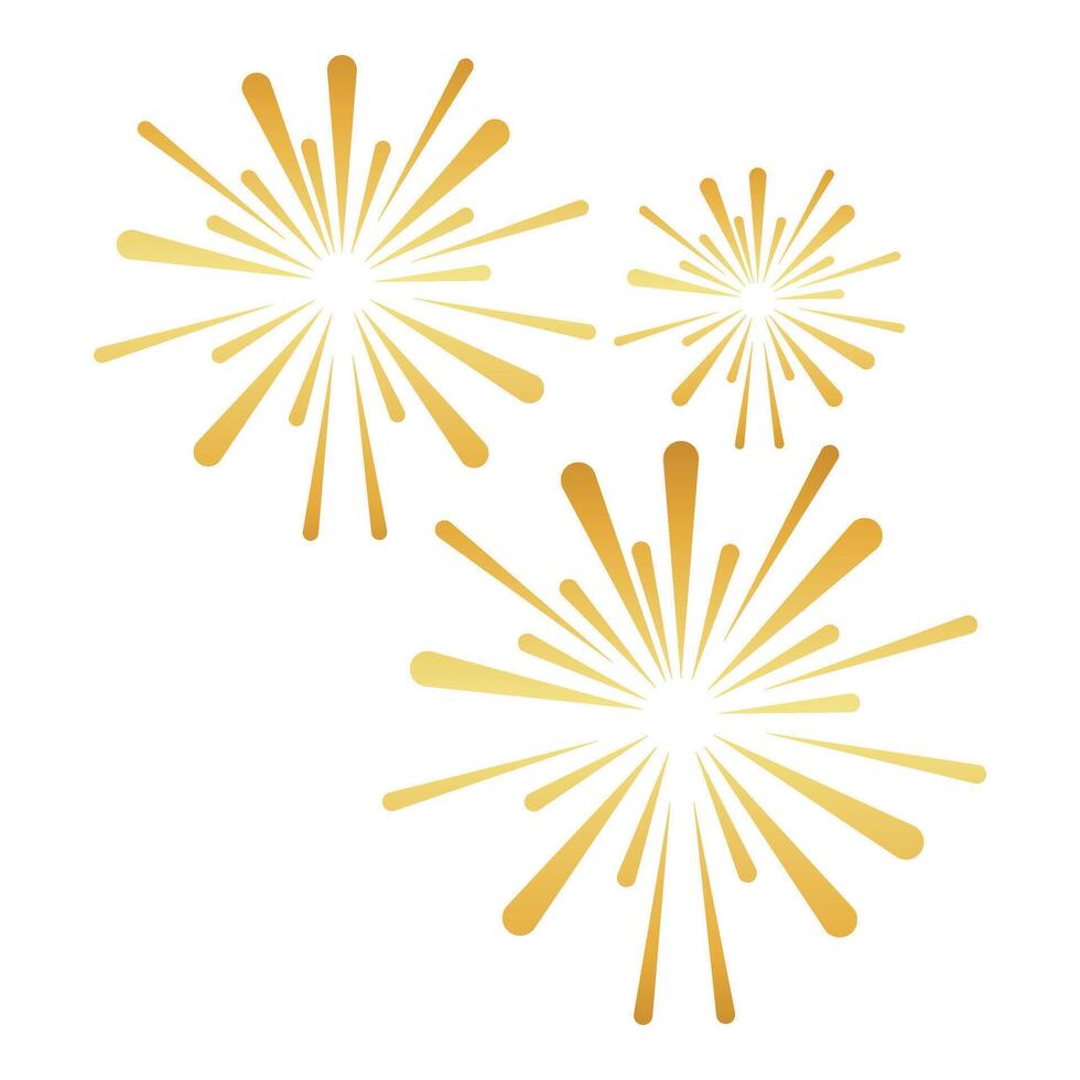 Golden Line New Year Decoration vector