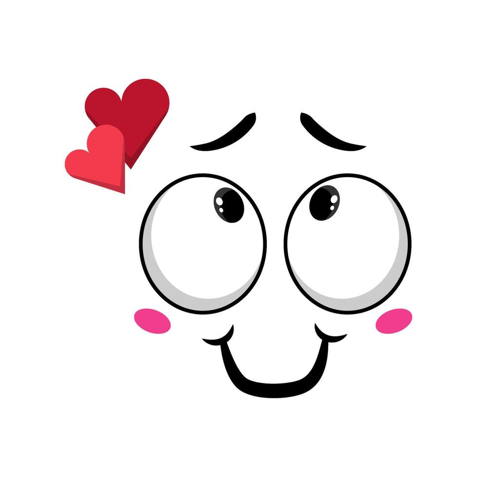 Retro Comic Face Emoticon vector