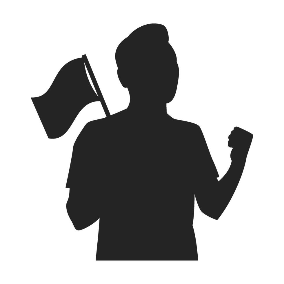 Indonesian Independence Day Illustration Silhouette vector
