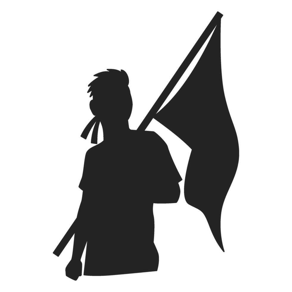 Indonesian Independence Day Illustration Silhouette vector