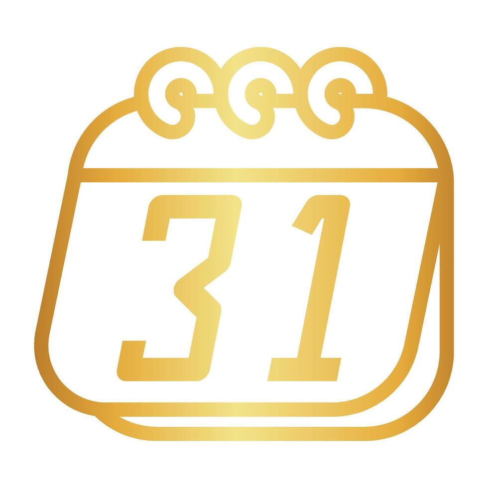 Golden Line New Year Decoration vector