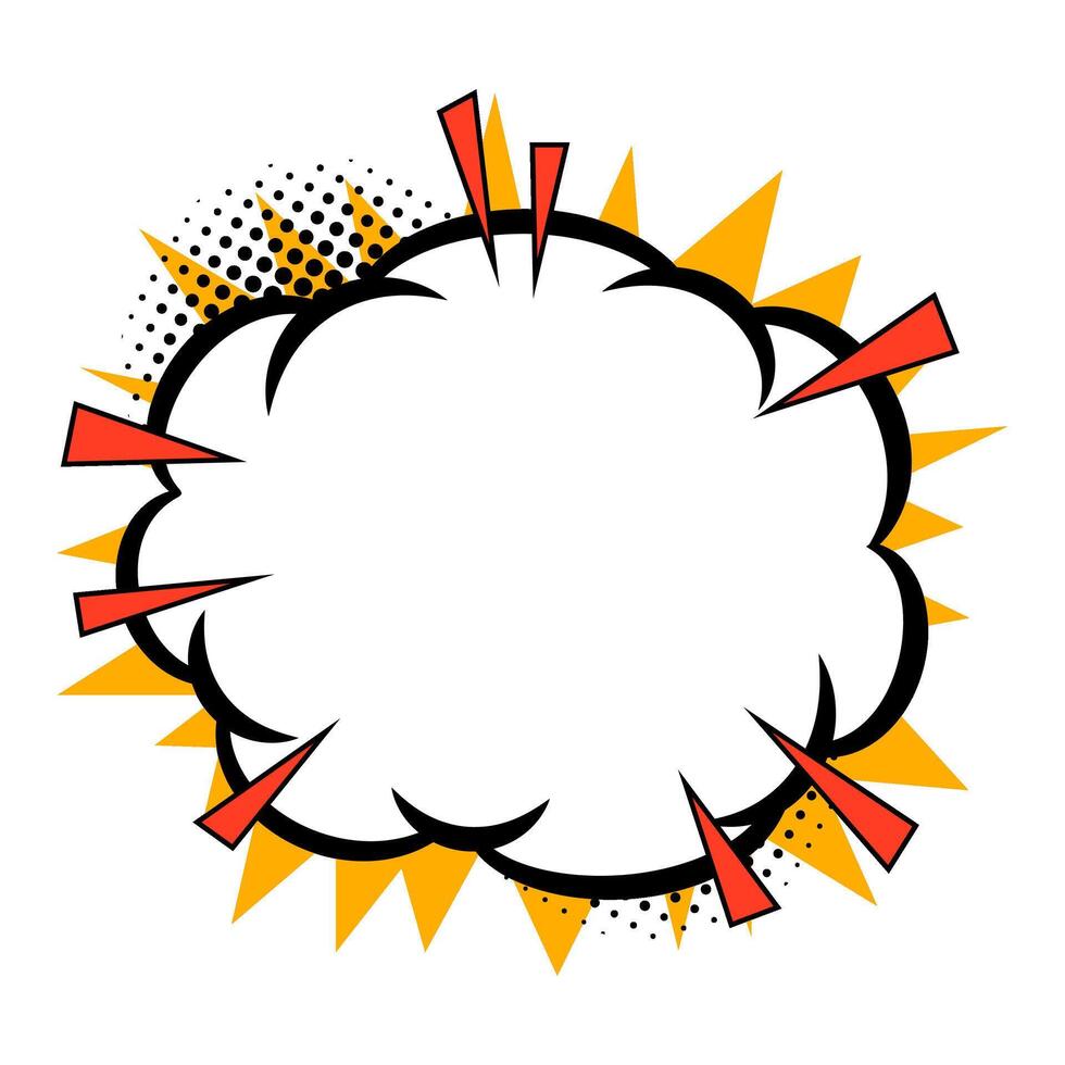 Retro Comic Cloud Explosion vector