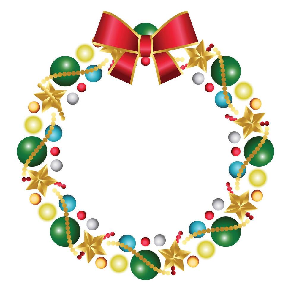 Christmas Decoration Frame Circle vector