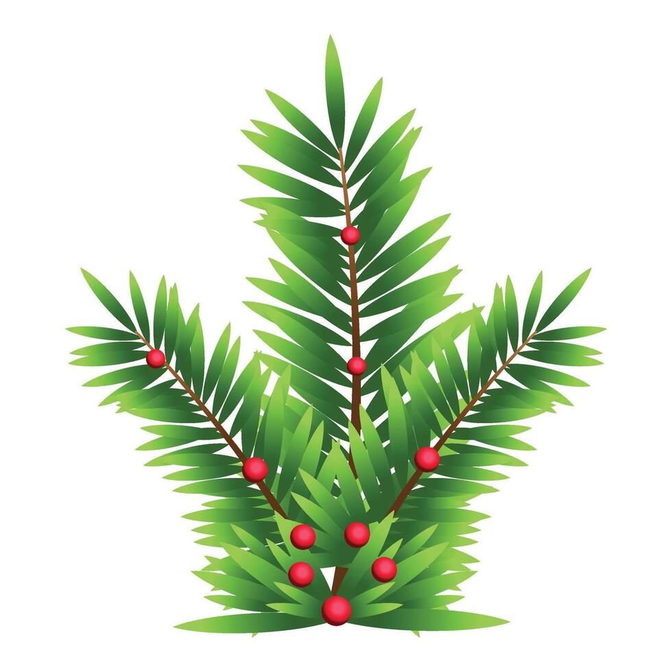 Christmas Fir Branch Decoration vector