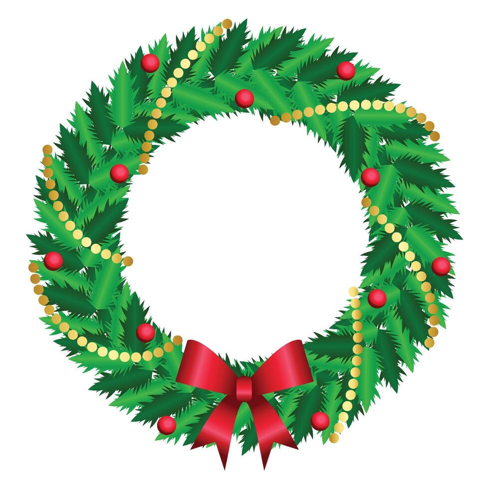 Christmas Wreath Frame Circle vector