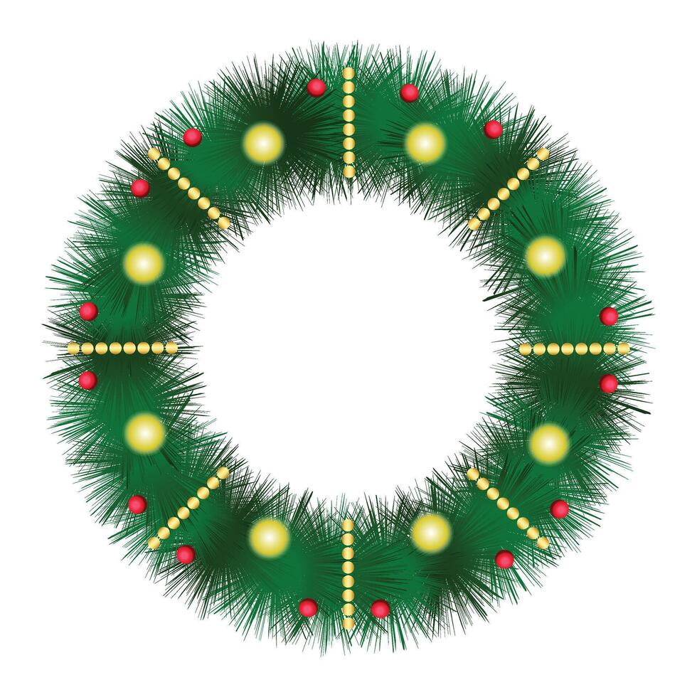 Christmas Wreath Frame Circle vector
