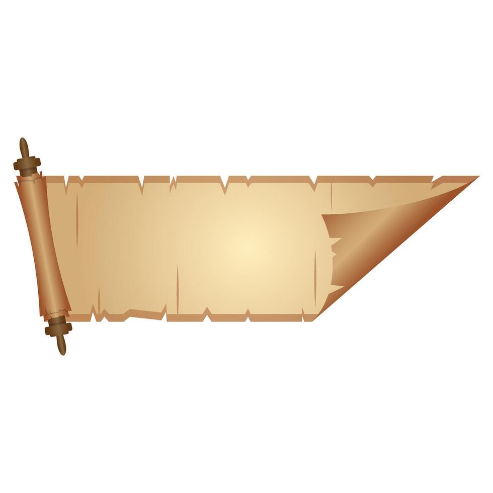 Parchment Paper Scroll Ribbon vector