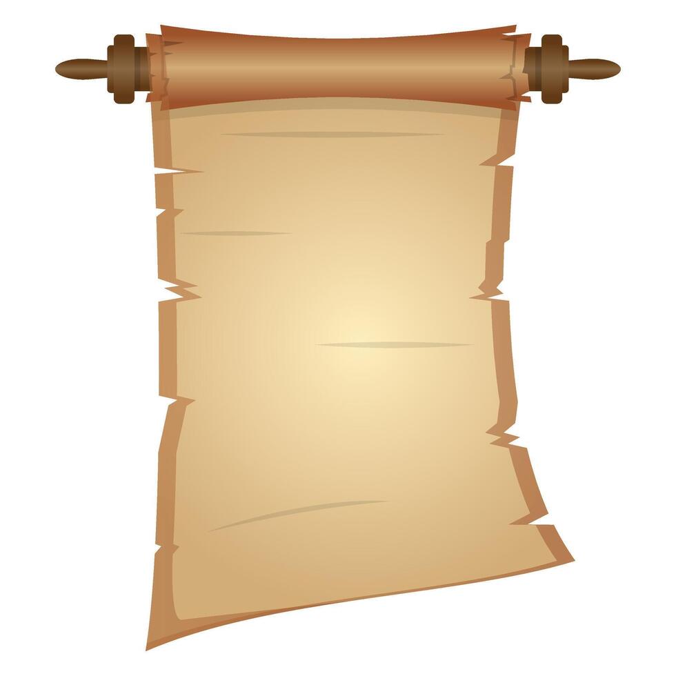 Parchment Paper Scroll Ribbon vector