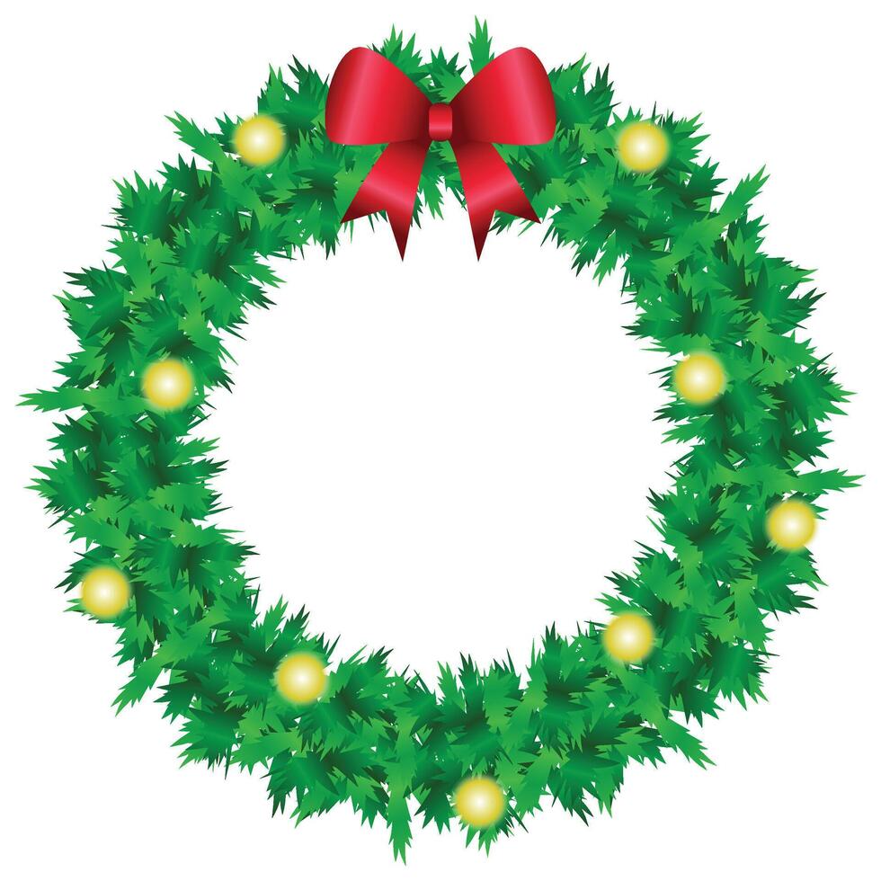 Christmas Wreath Frame Circle vector