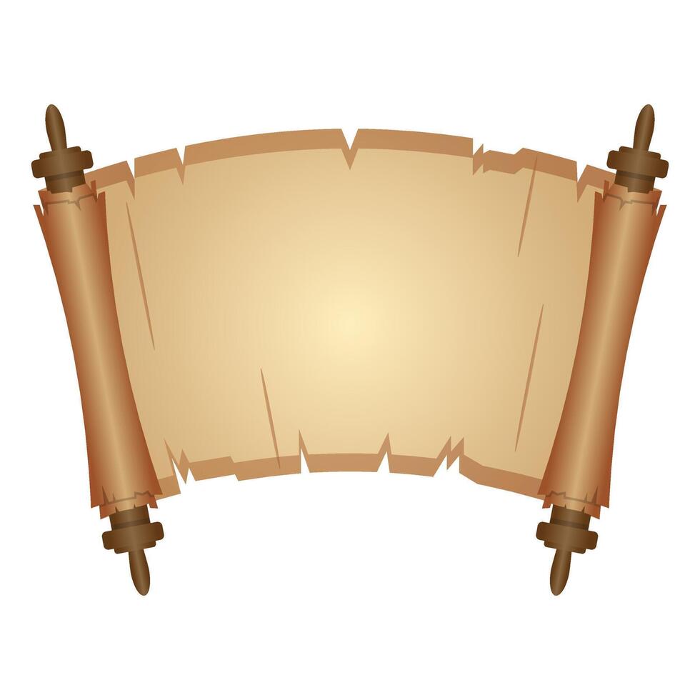 Parchment Paper Scroll Ribbon vector