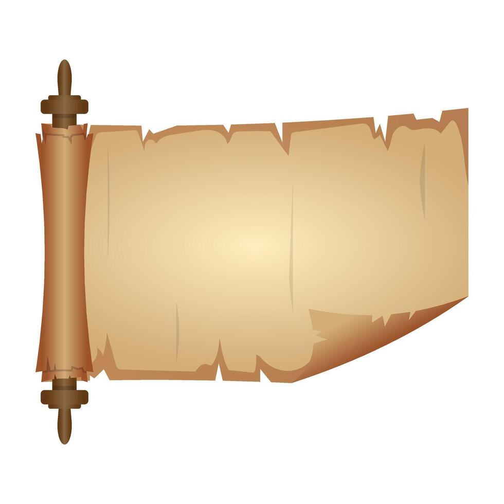 Parchment Paper Scroll Ribbon vector