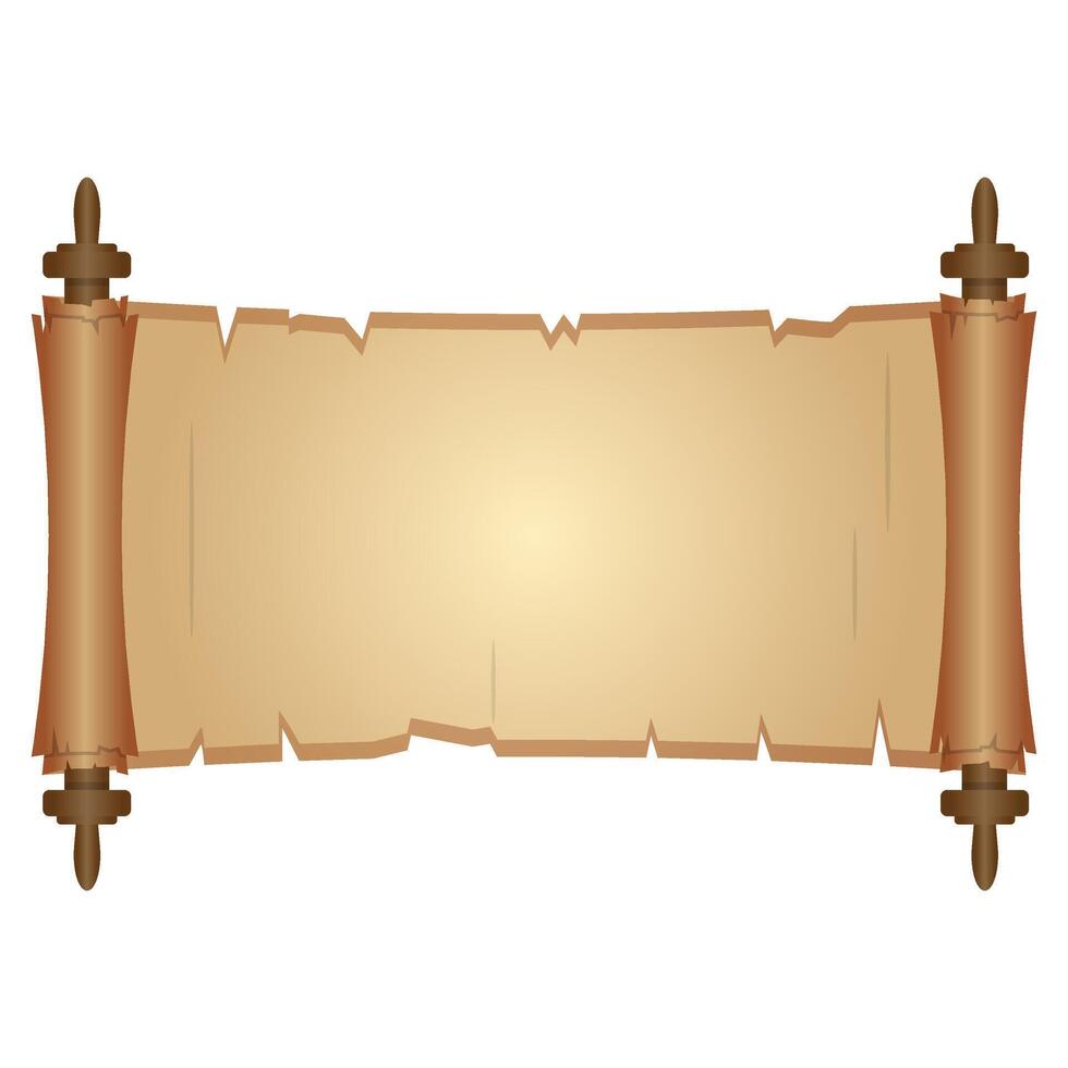 Parchment Paper Scroll Ribbon vector