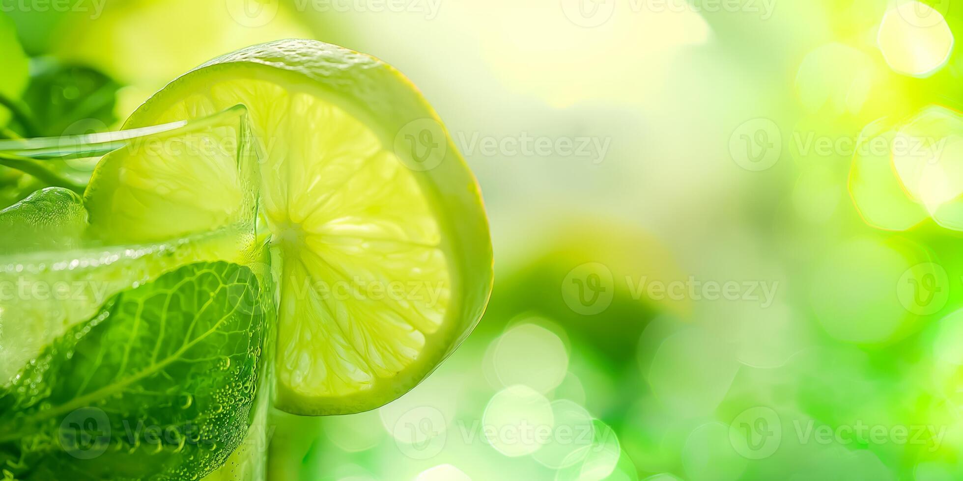 Refreshing lemonade mojito photo