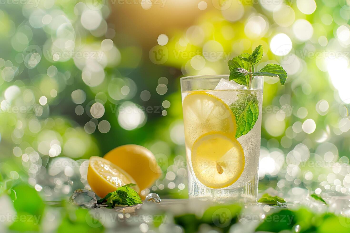Refreshing lemonade mojito photo