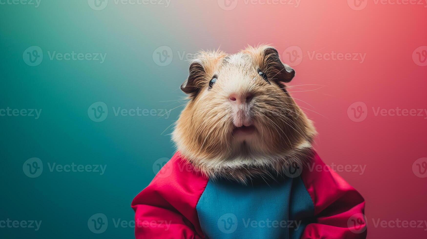 Independence day in USA, hamster with flag 4th July photo