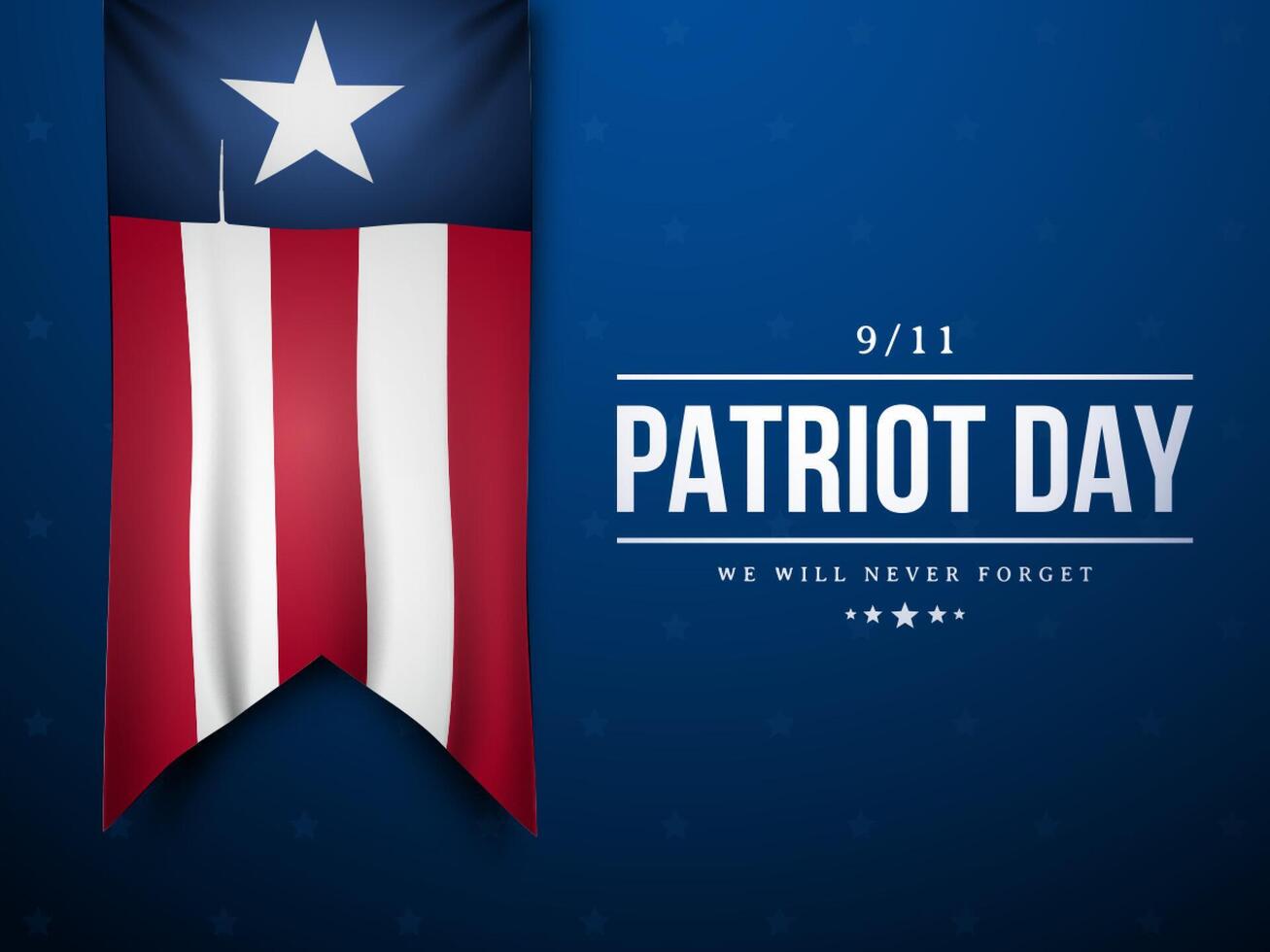 911 Patriot Day banner. We will never for get. vector