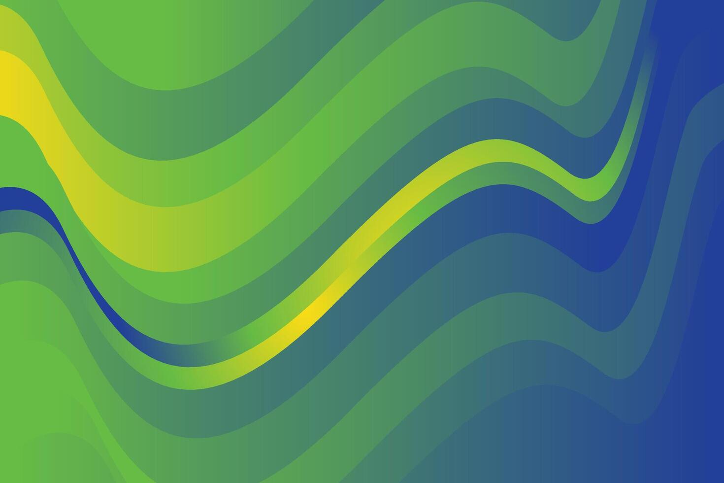 Green and blue color curved background vector