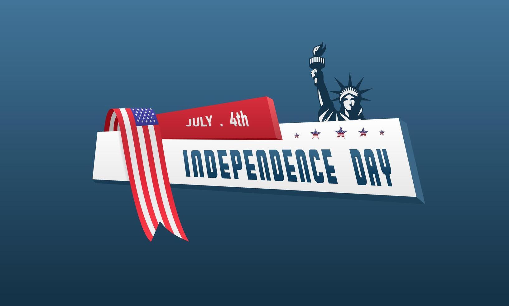USA Independence Day on banner template. suitable for greeting cards, posters, banners, etc vector