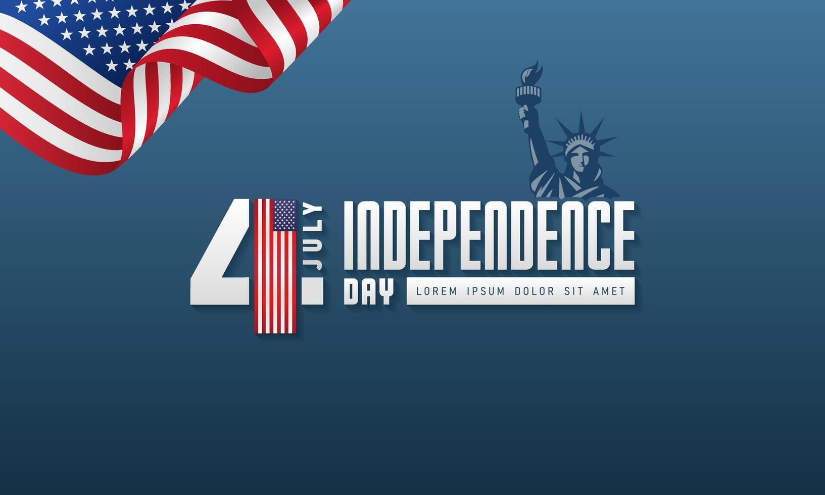 USA Independence Day on banner template. suitable for greeting cards, posters, banners, etc vector