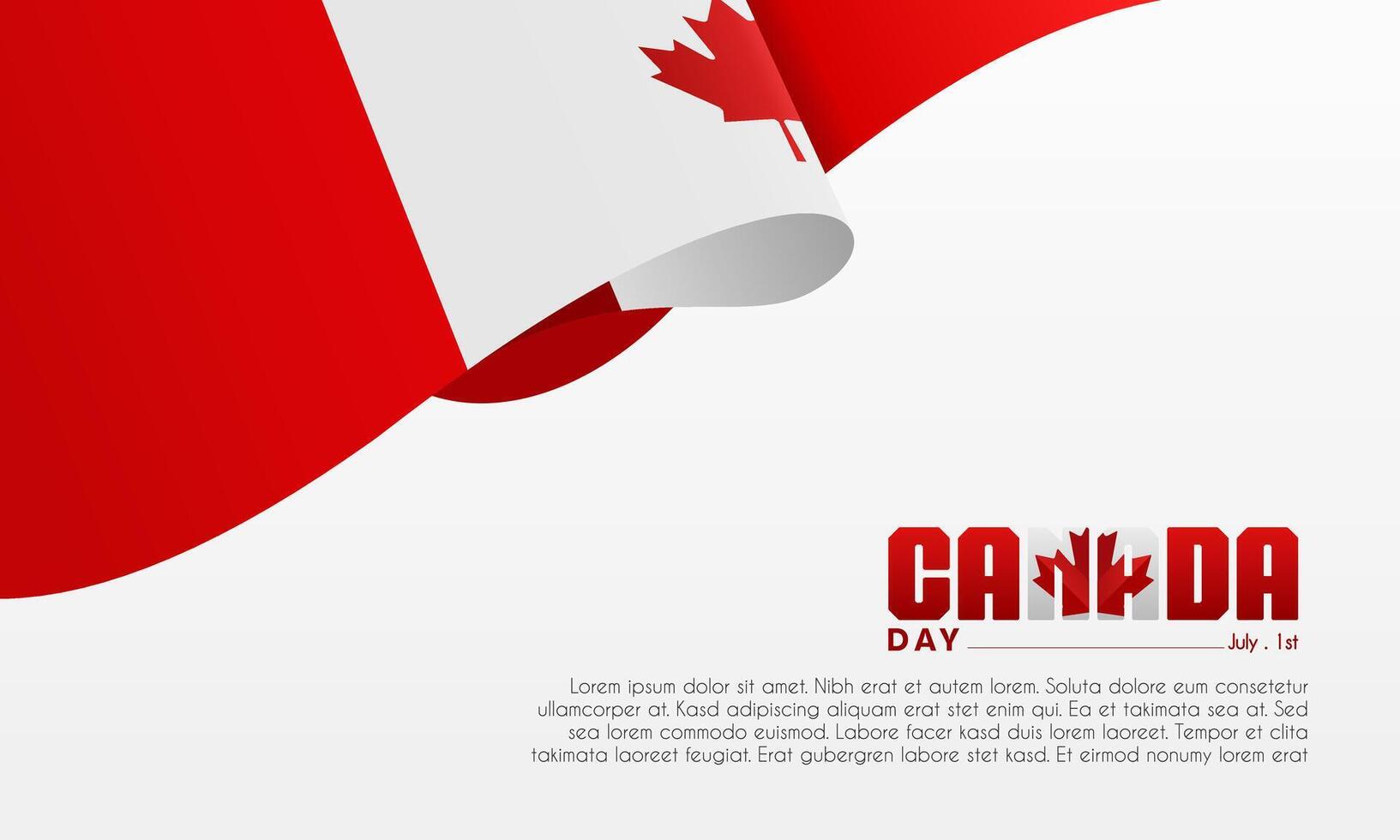 Canada day background or banner design template celebrated on July 1st. Canada independence day background vector