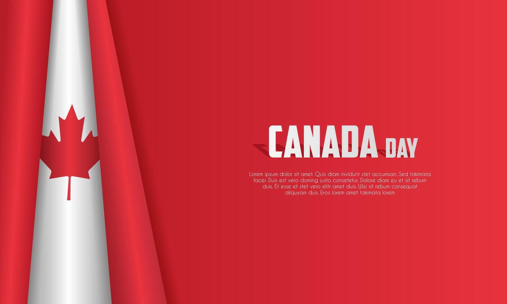 Canada day background or banner design template celebrated on July 1st. Canada independence day background vector