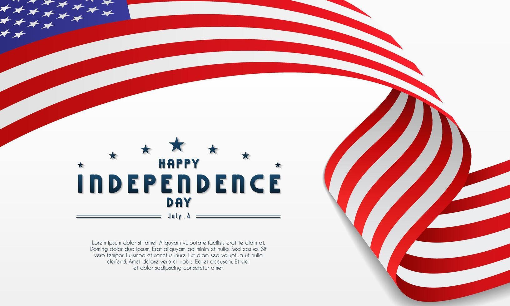 USA Independence Day on banner template. suitable for greeting cards, posters, banners, etc vector