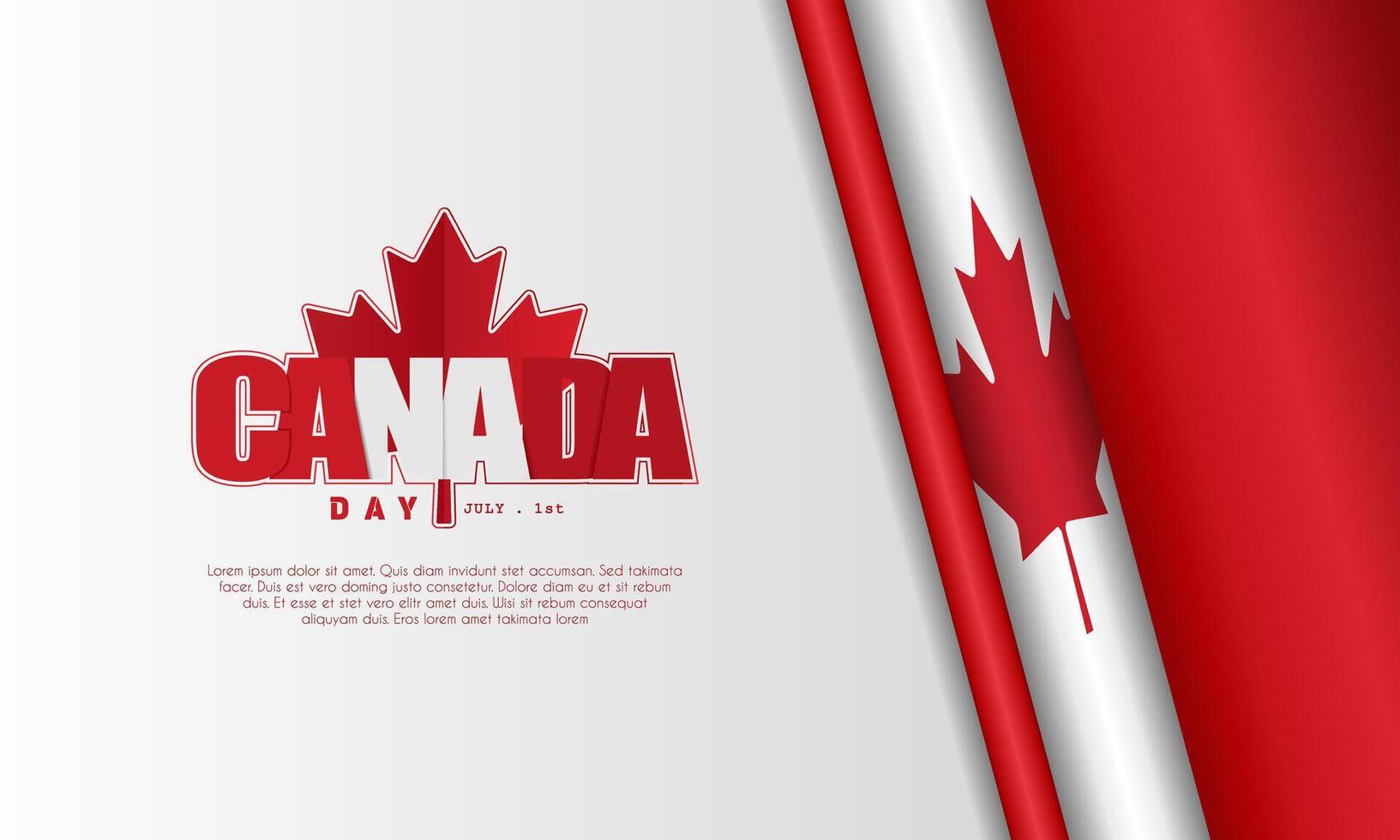 Canada day background or banner design template celebrated on July 1st. Canada independence day background vector