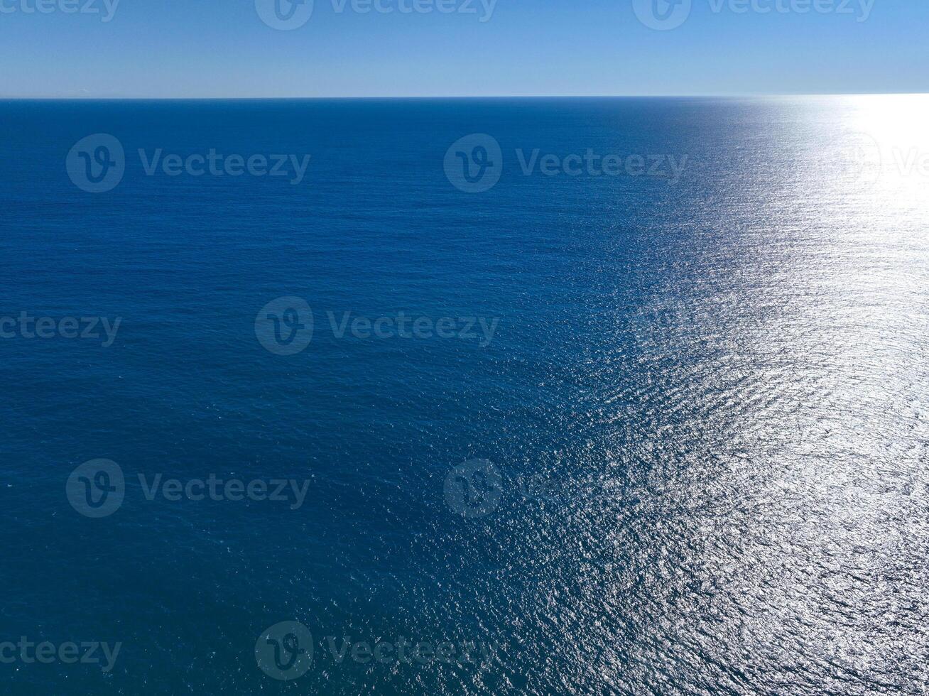 nature landscape clear sea on the horizon going into a cloudless sky photo