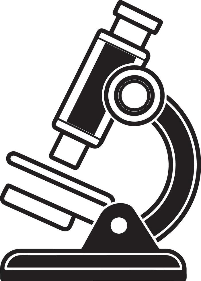 microscope illustration black and white vector