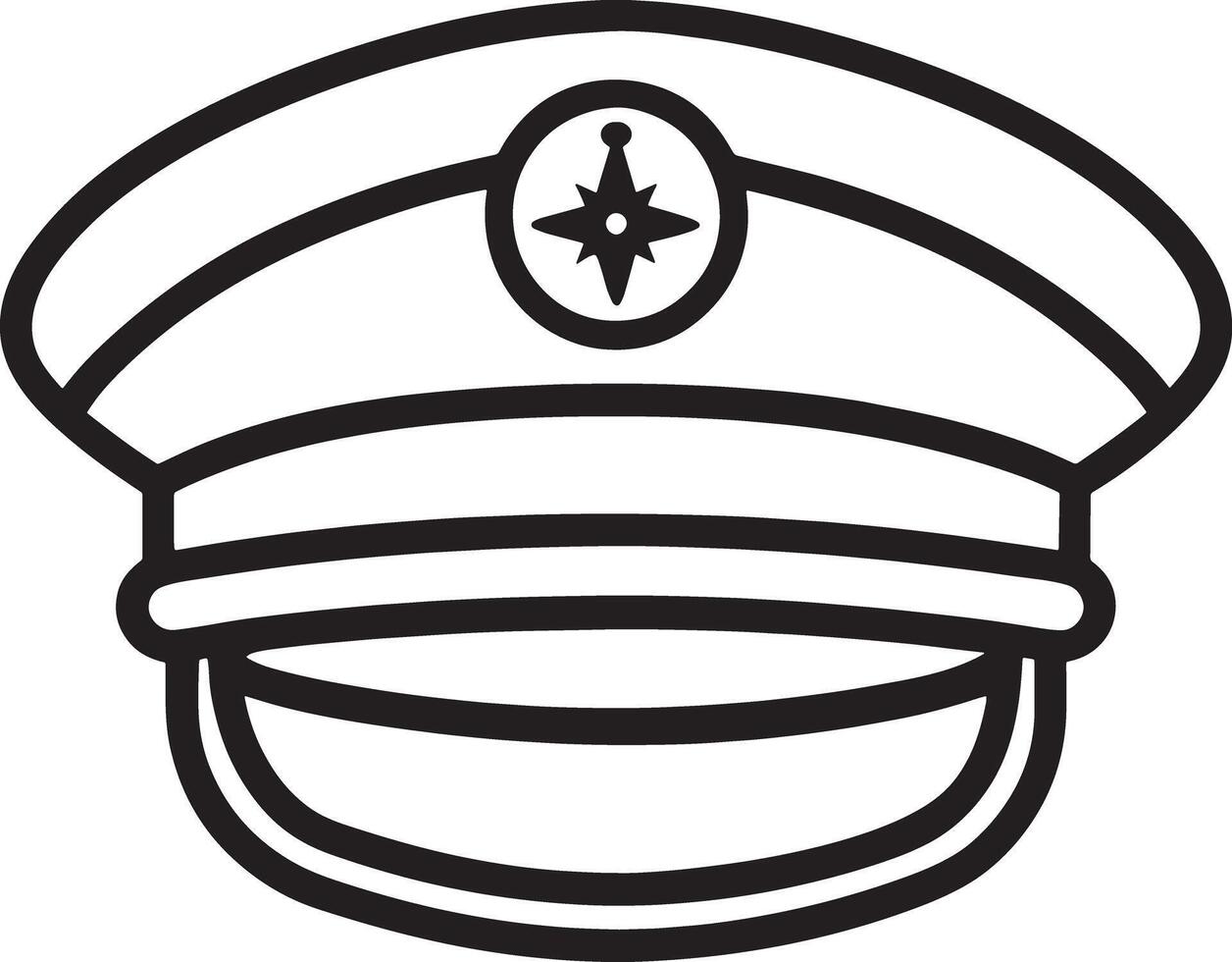 illustration of a black and white Military hat vector