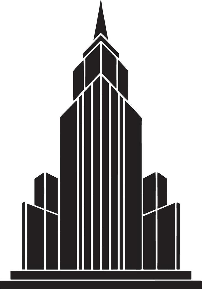 city skyline silhouette illustration black and white vector