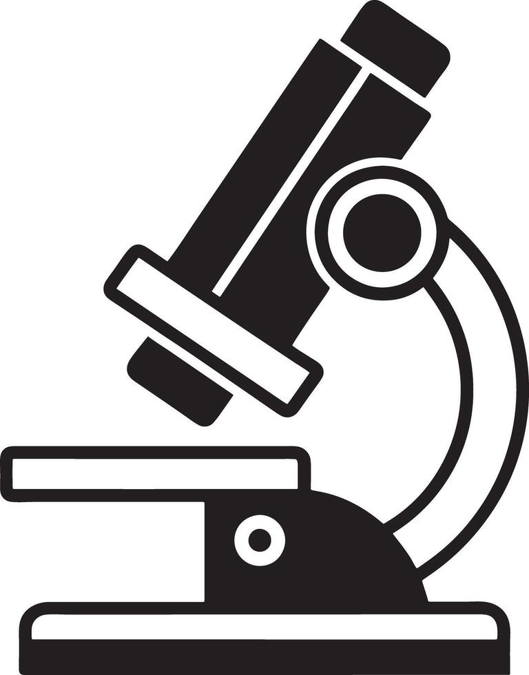 microscope illustration black and white vector