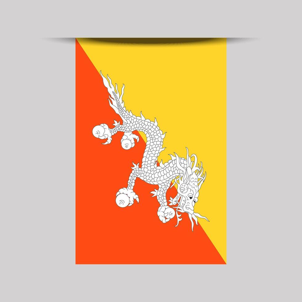 Bhutan Banner Flag Illustration vector