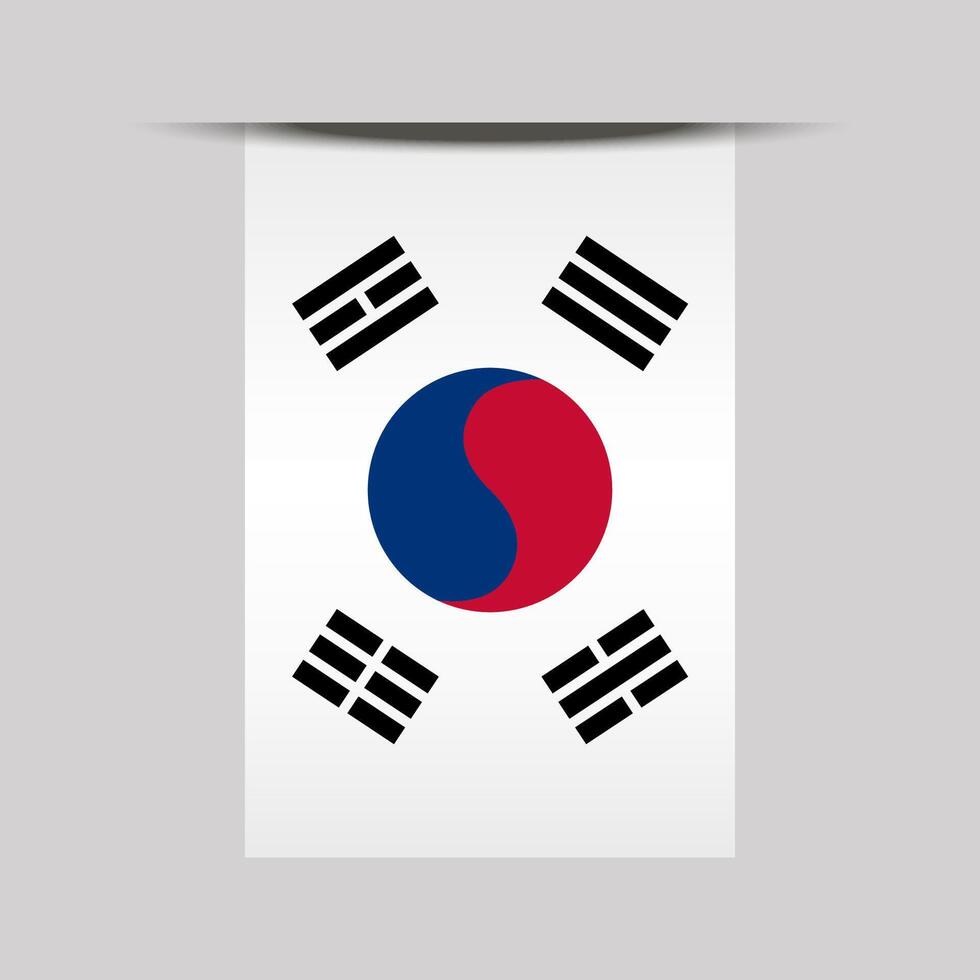 South Korea Banner Flag Illustration vector