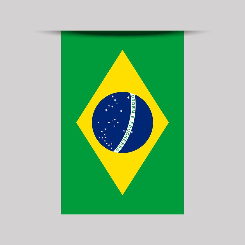 Brazil Banner Flag Illustration vector