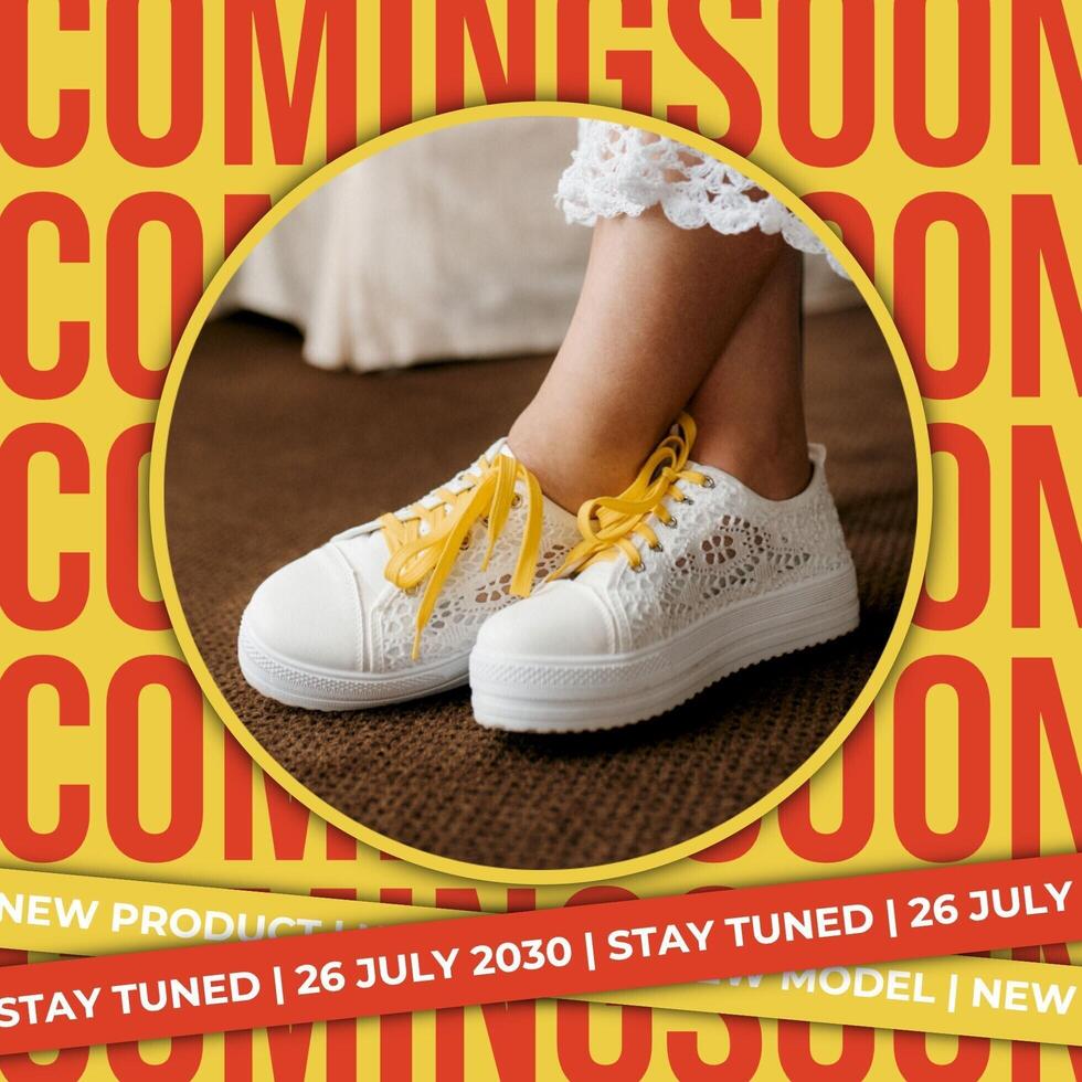 Orange Yellow Coming Soon Instagram Post template