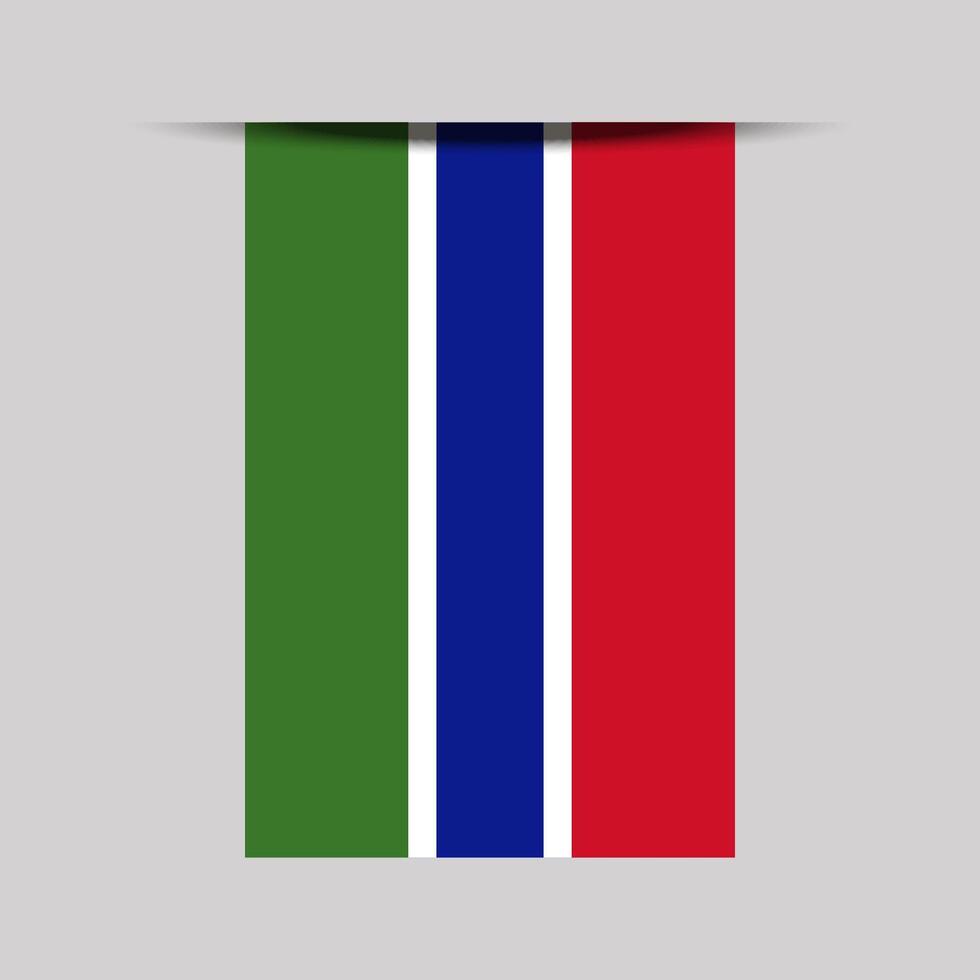 Gambia Banner Flag Illustration vector