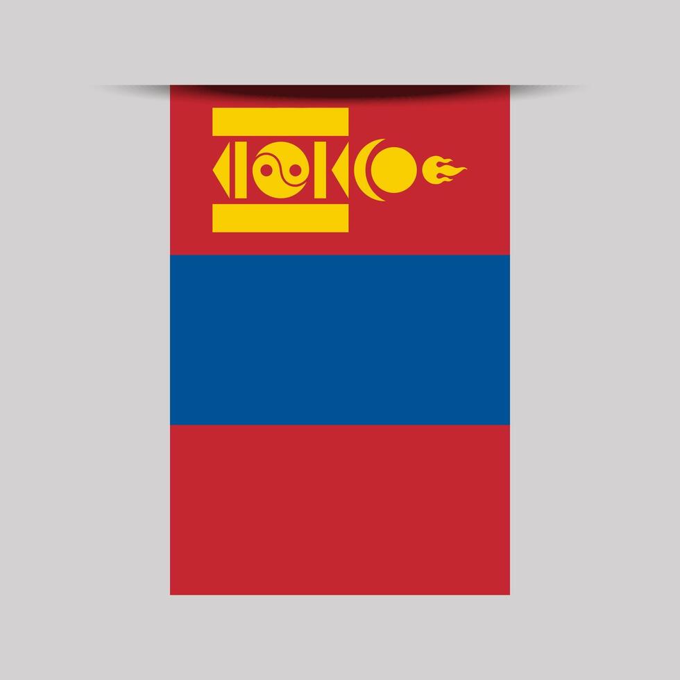 Mongolia Banner Flag Illustration vector