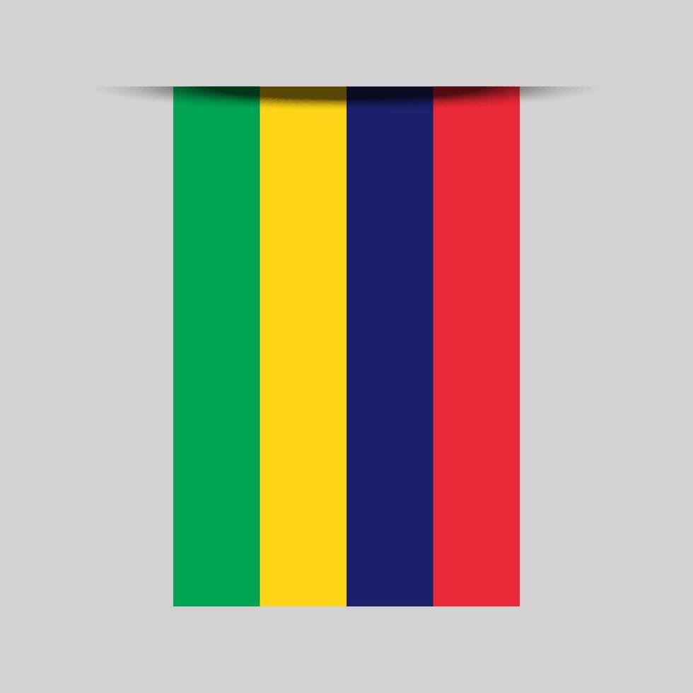 Mauritius Banner Flag Illustration vector