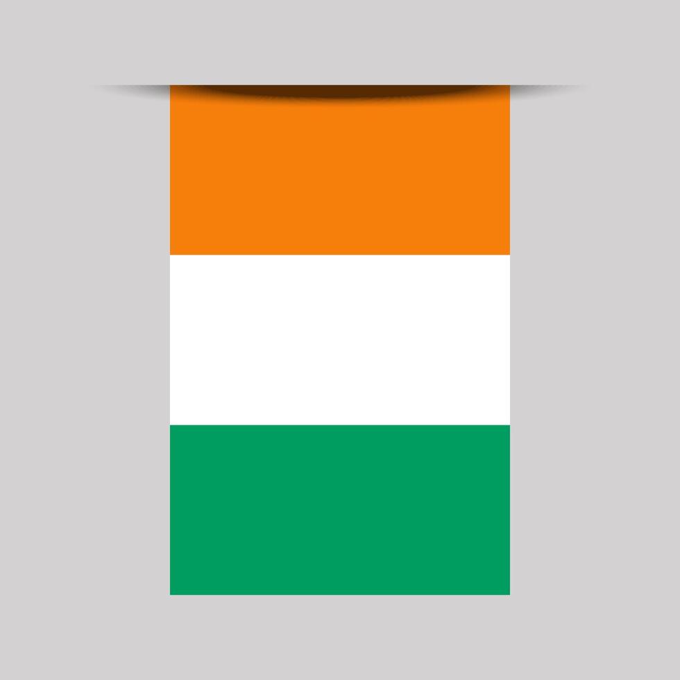 Ivory Coast Banner Flag Illustration vector
