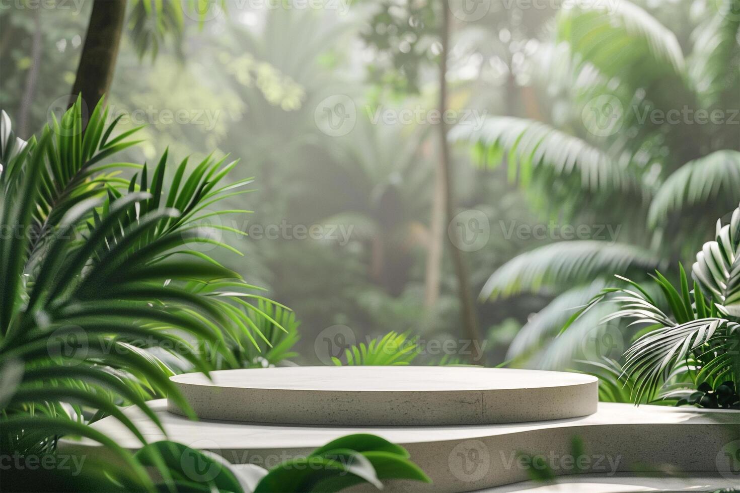 Empty mockup product display 3d podium background for beauty or cosmetic products. photo