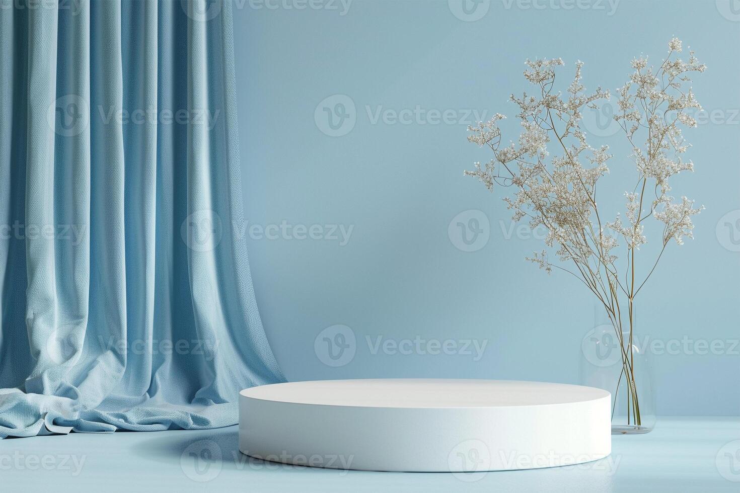 Empty mockup product display 3d podium background for beauty or cosmetic products photo