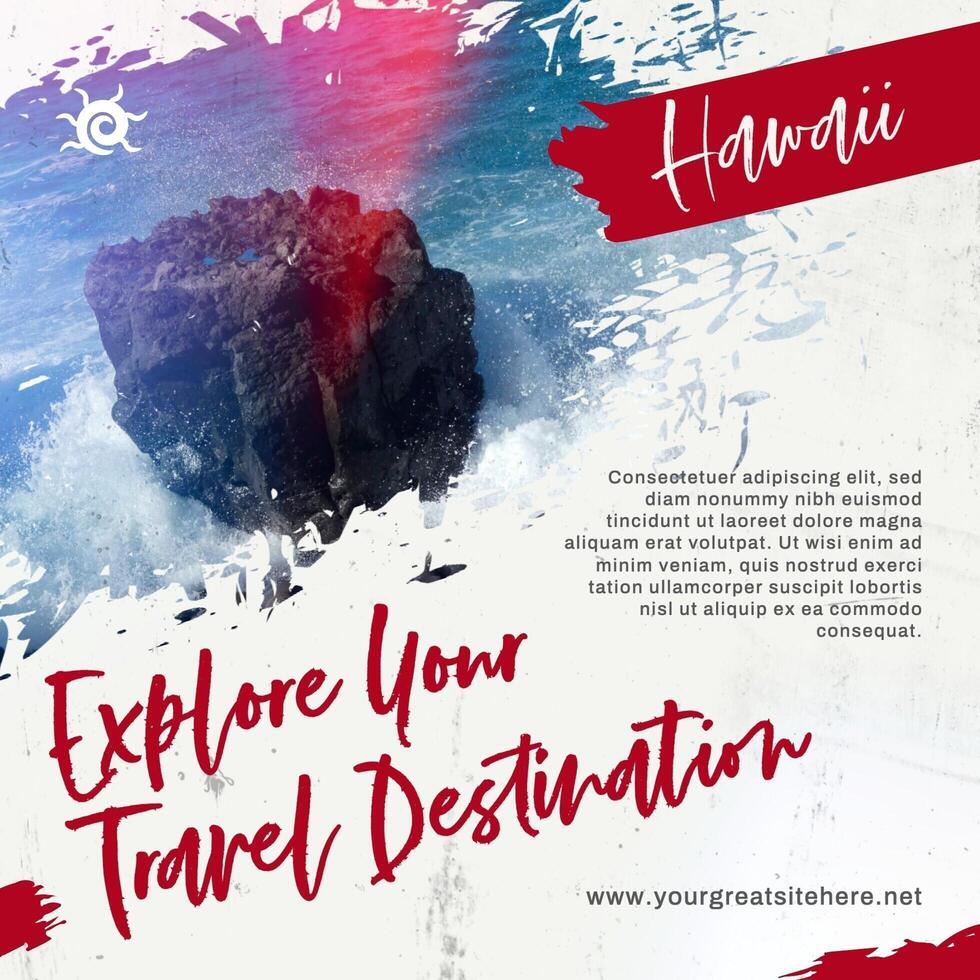 Summer Travel Destination Instragram Post Template